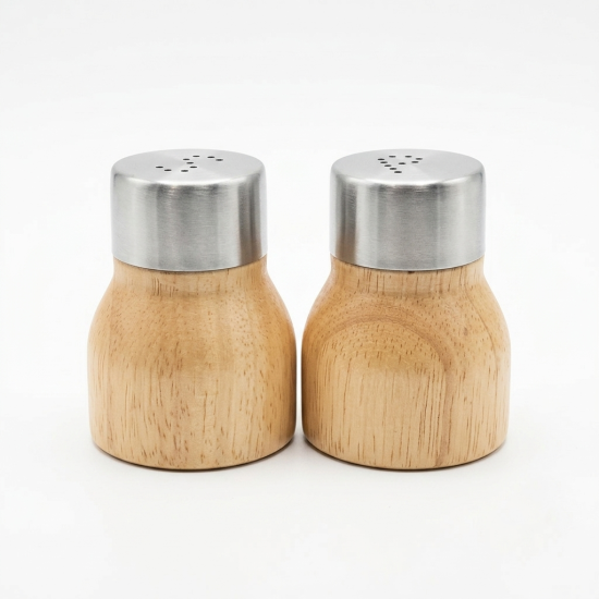 Wooden Salt Shaker - 2 Pcs